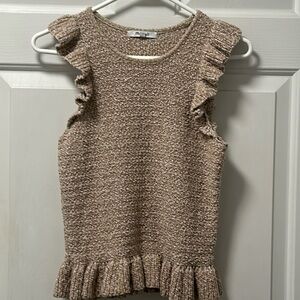 NWT Madewell Nicollet Ruffle Sweater Tank Size XXS